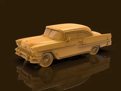 Chevrolet Bel Air 2 door 1955 3D print model