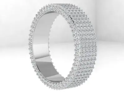 Diamond Band Ring 4353 3D print model