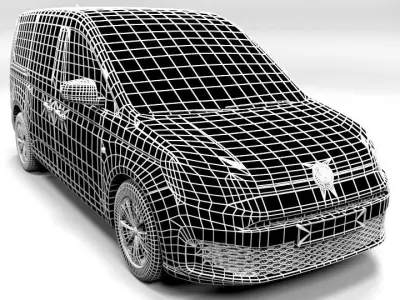 CADDY MAXI PASSENGER Low-poly 3D model