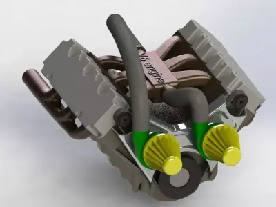 V6 engine 3D model buy