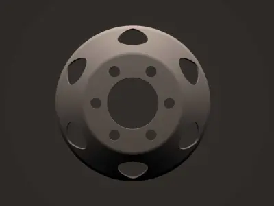 WHEEL DISC TRUCK Low-poly 3D model