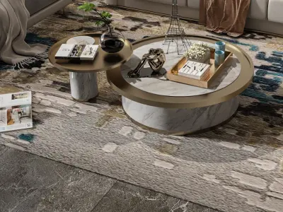 Sofa Table Combination Luxury Modern 3D model