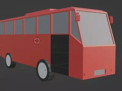 BUS lowpoly 3D Free low-poly 3D model