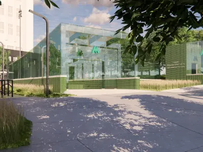 Subway Station Entrance with Elevator in Kyiv 3D model