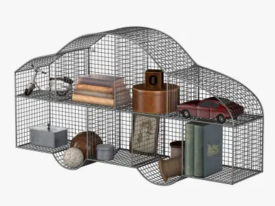 SHELF CAR ZINC 3D model