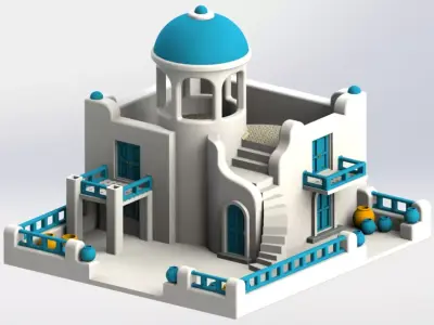 3D Printed Greek House Planter Free 3D print model