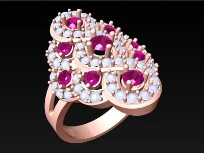 Diamond Ring - Womens Rings - N2352 3D print model