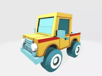Lowpoly truck Low-poly 3D model