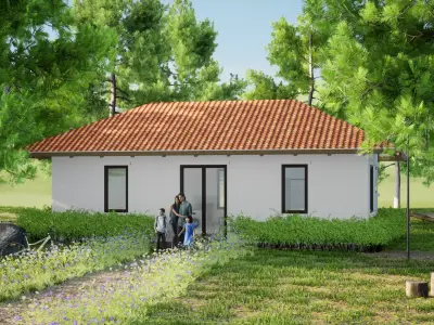 011Smallhouse1f50m2 Free 3D model