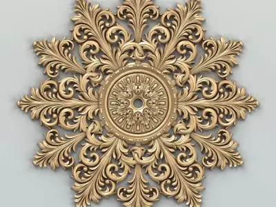 Round rosette 027 3D model