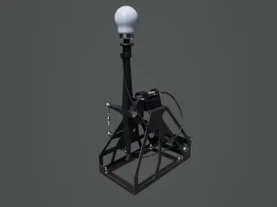 Short Shifter 01 - Variation B - White Low-poly 3D model