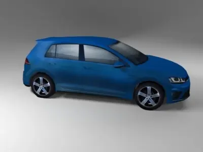 German Hatchback R Generic 2015 Low-poly 3D model