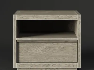 RH BEZIER 26in OPEN NIGHTSTAND 3D model