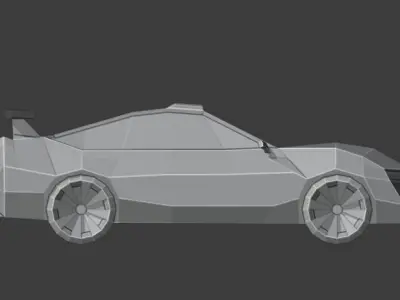 Basic Low Poly Car Low-poly 3D model