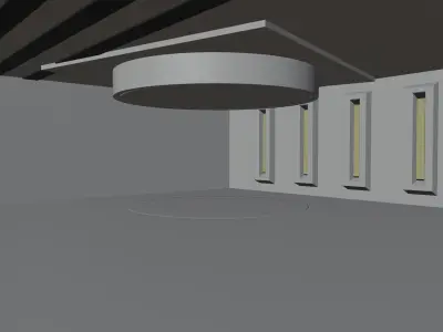 Garage Automotive Scene Blender Free low-poly 3D model