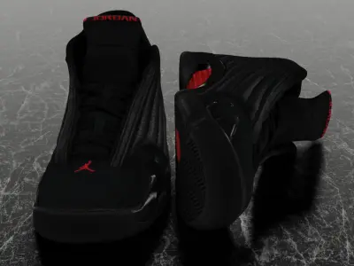 AIR JORDAN 14 LAST SHOT 3D SHOES Low-poly 3D model