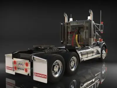 kenworth t800 2008  Low-poly 3D model
