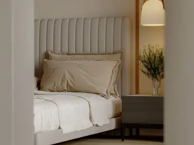 Bedroom interior scenes 3D model 11