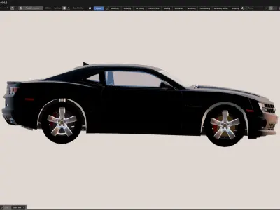 Car Chevrolet  Camaro  2010 Low-poly 3D model