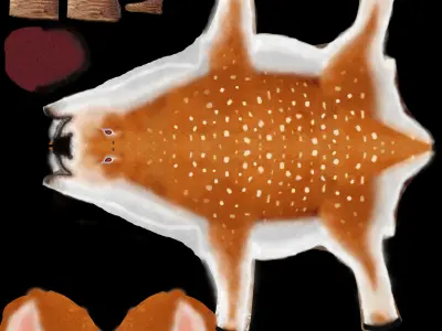 Deer 3d modeling and  Deer 3d model with texture Low-poly 3D model