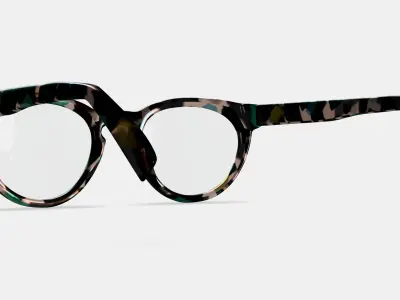 Isla Eyeglasses in Aventurine Tortoise 3D model