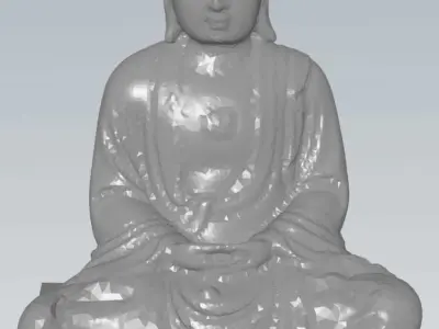 MakeIT Buddha Statue Sculpture 3D Model 3D model