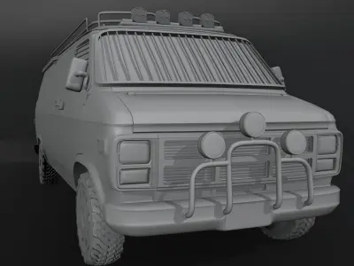 Post-Apocalyptic Survival Vehicle 3D print model