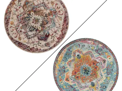 Round Rug Set 49 3D model