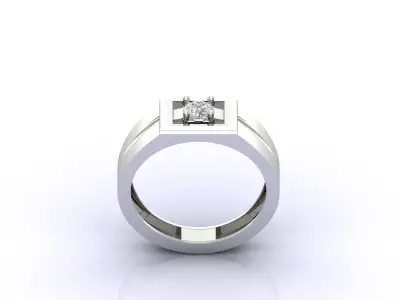 Print Ready STL 3DM  Gents Rings Diamond Men Ring  3D print model 144