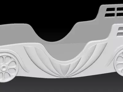 Bed-carriage for children or Furniture for Toys 3D print model