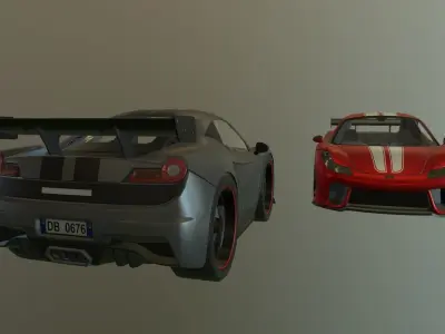 FuroreF8L car Low-poly 3D model