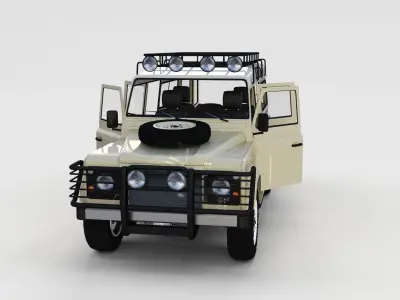 Full Land Rover Defender 110 Station Wagon rev 3D model