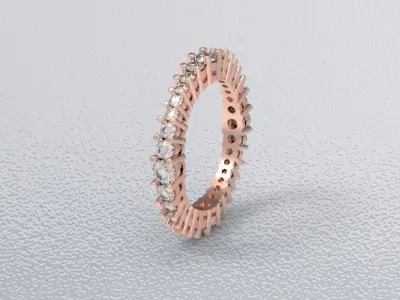 Eternity-diamond-ring 3D print model