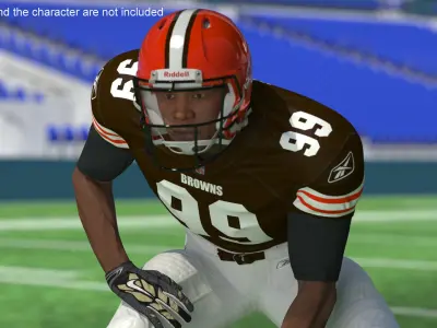 Cleveland Browns American Football Helmet 3D model