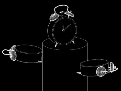 Alarm Clock 3D Model Revit Family Face Based Free low-poly 3D model