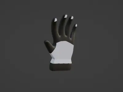 Bike Motocross Driving Glove Low-poly 3D model