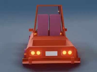 Stylized low poly Car 3D model  3D model
