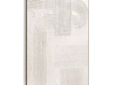 Plaster Two Photo Frame 539 Low-poly 3D model
