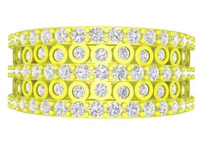6573 Jewerly Art Luxury Diamond Band Women Ring  3D print model