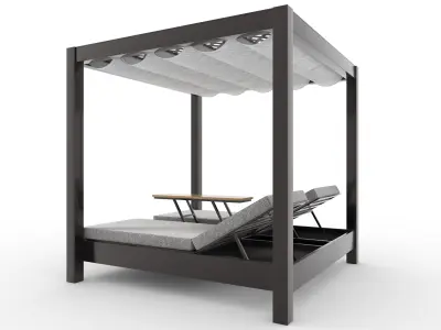 Poolside Cabana 09 3D model