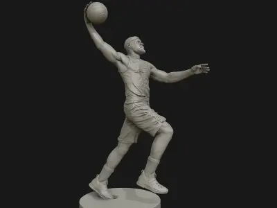 LeBron James 3D Dunk Model for 3D printing 3D print model