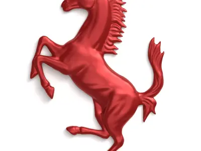 Ferrari horse logo 01 3D print model