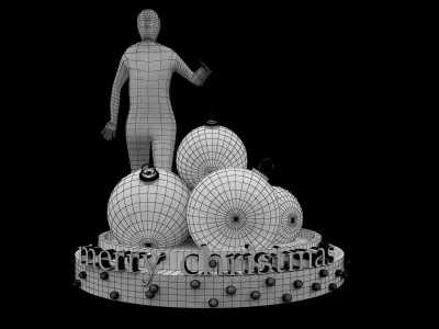  Christmas Gift Event Stand a341 3D model
