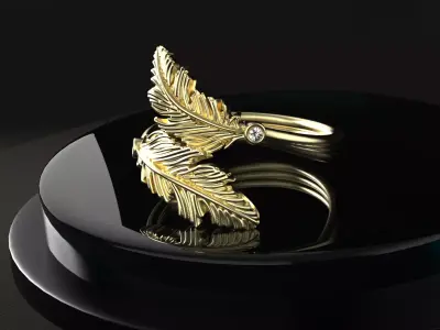 Feather ring 3D print model