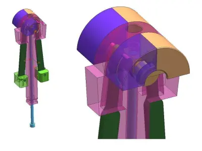 Three Ejector Mould 3D model