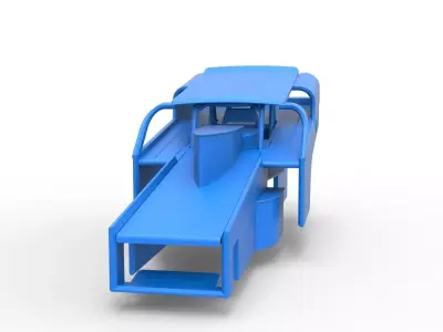 Shell of Vintage Dirt Modified stock car Version 2 Scale 1 to 25 3D print model