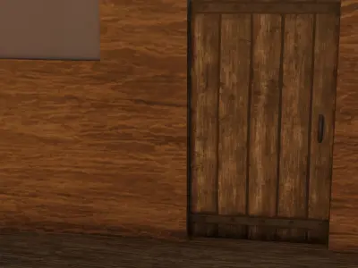 3D wooden cabin or beach hut game ready Free low-poly 3D model