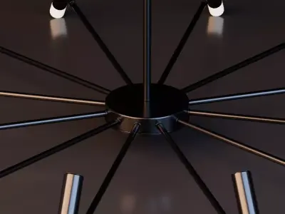 Modern Modular Chandelier Low-poly 3D model