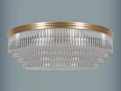 Luxury Round Crystal Ceiling Chandelier 3D model