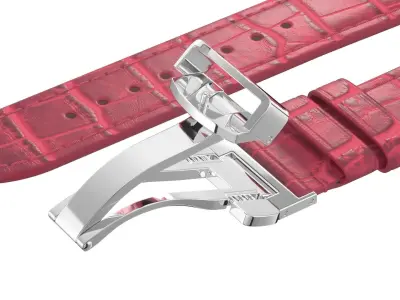 Strap watch Reptile red PBR Low-poly 3D model